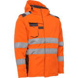 ELKA Visible Xtreme Winter Softshell Jacket 116514R #colour_hi-vis-orange-grey