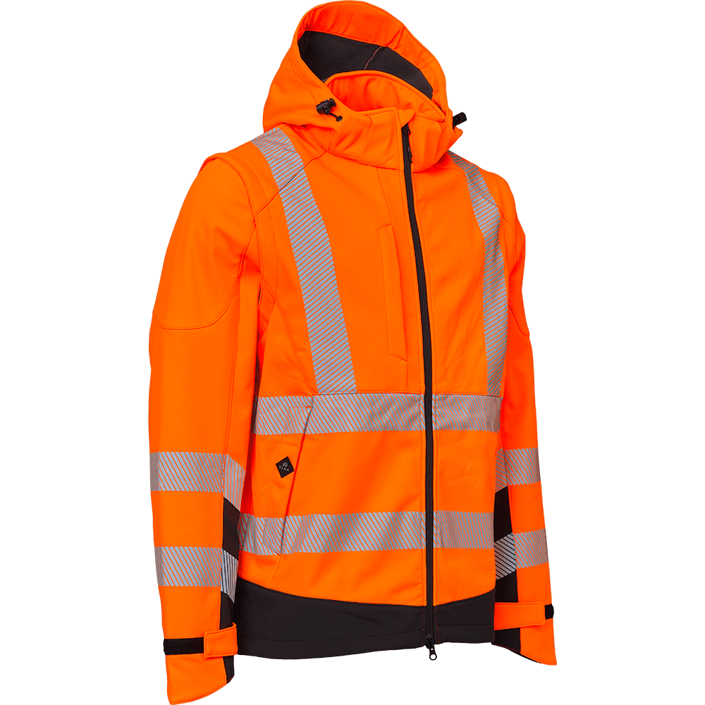 ELKA Visible Xtreme Softshell Jacket 117300R #colour_hi-vis-orange-black