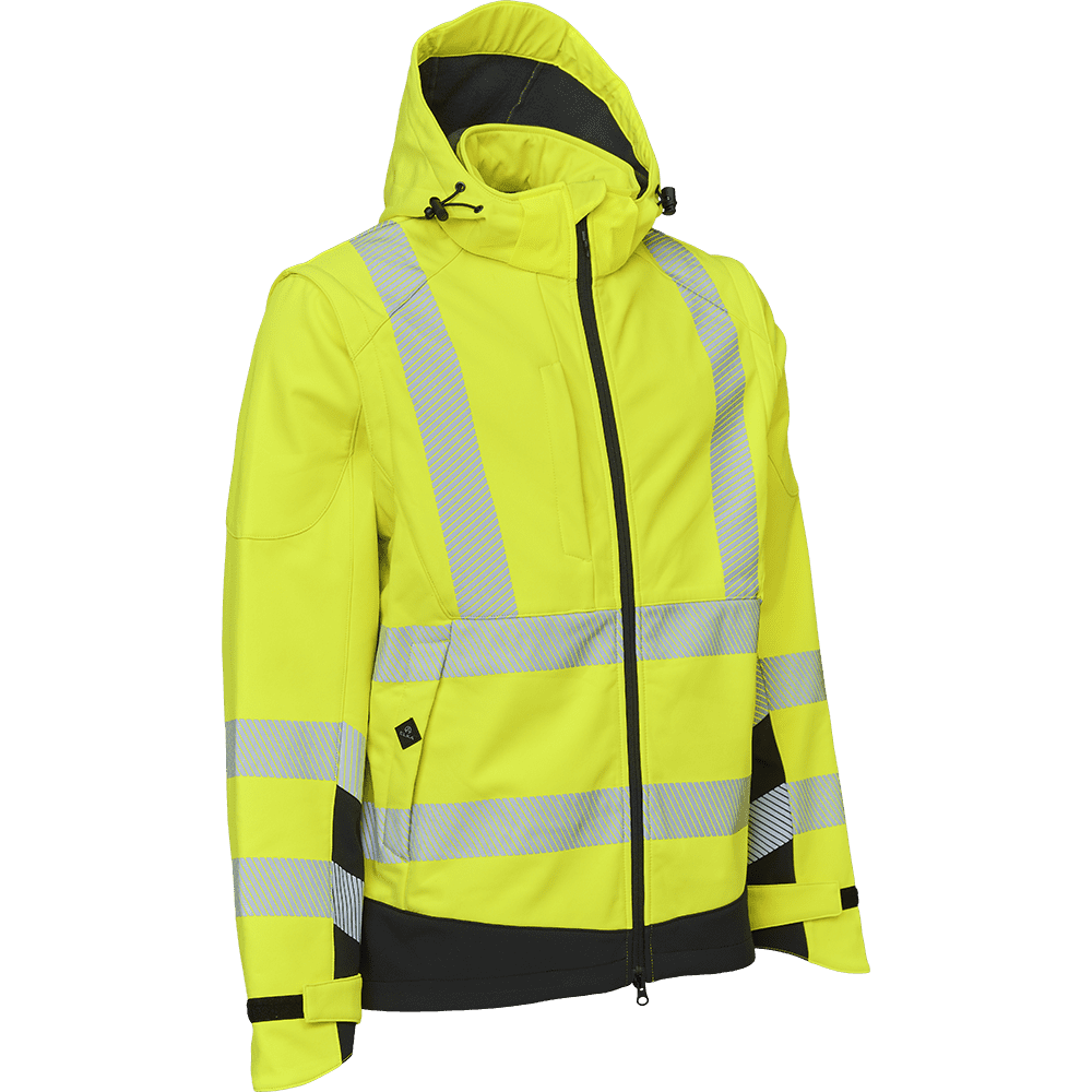 ELKA Visible Xtreme Softshell Jacket 117300R #colour_hi-vis-yell-black