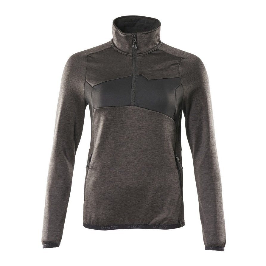 Mascot Accelerate Ladies Half Zip Fleece #colour_dark-anthracite-black