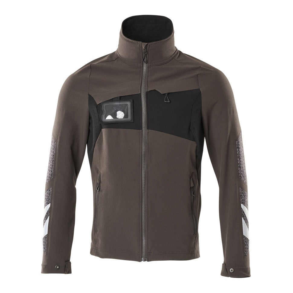 Mascot Accelerate Ultimate Stretch Lightweight Work Jacket #colour_dark-anthracite-black