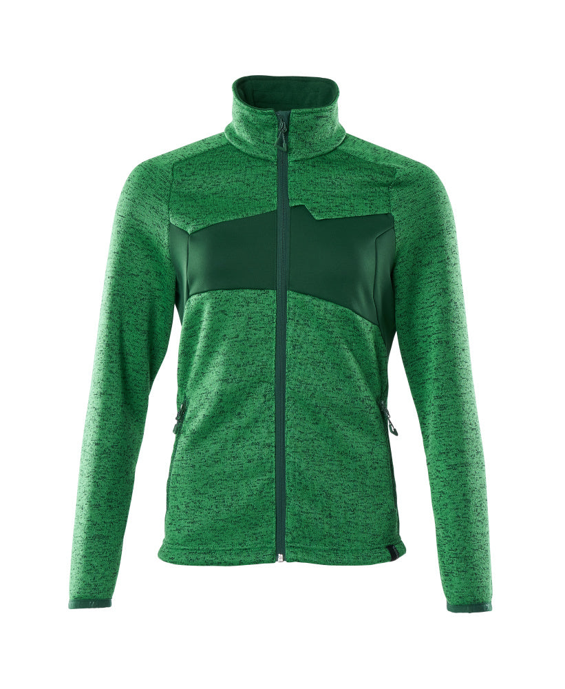 Mascot Accelerate Ladies Knitted Cardigan with Zipper #colour_grass-green-green