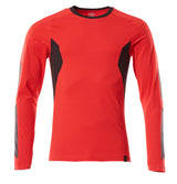 Mascot Accelerate Modern Fit Long-Sleeved T-shirt #colour_traffic-red-black