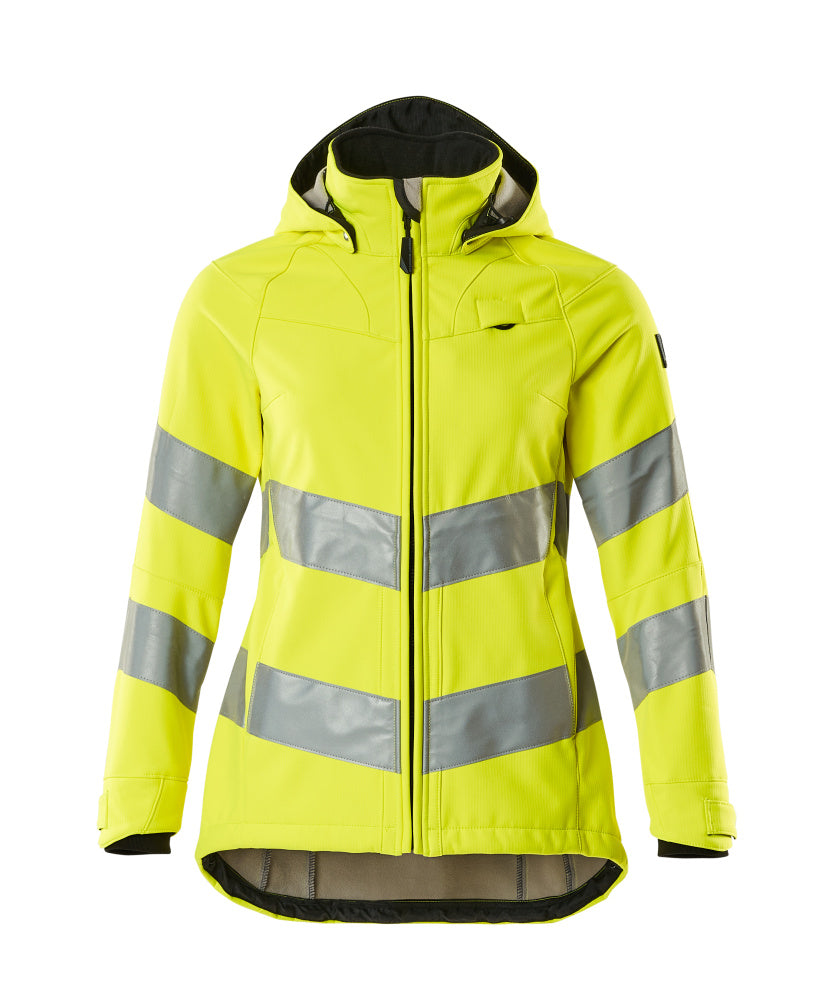 Mascot Safe Supreme Ladies Fit Softshell Jacket #colour_hi-vis-yellow