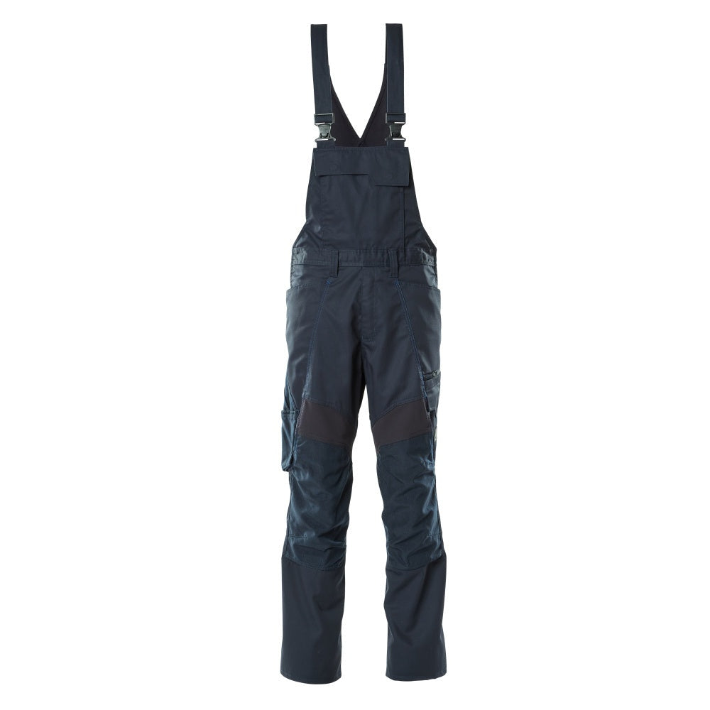 Mascot Accelerate Bib & Brace with Kneepad Pockets - Dark Navy #colour_dark-navy