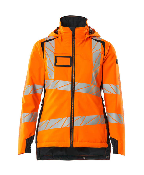 Mascot Accelerate Safe Winter Jacket for Ladies with CLIMascot #colour_hi-vis-orange-dark-navy