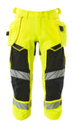 Mascot Accelerate Safe ¾ Trousers with Holster Pockets - Hi-Vis Yellow/Black #colout_hi-vis-yellow-black