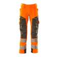 Mascot Accelerate Safe Trousers with Kneepad Pockets - Hi-Vis Orange/Dark Anthracite #colour_hi-vis-orange-dark-anthracite