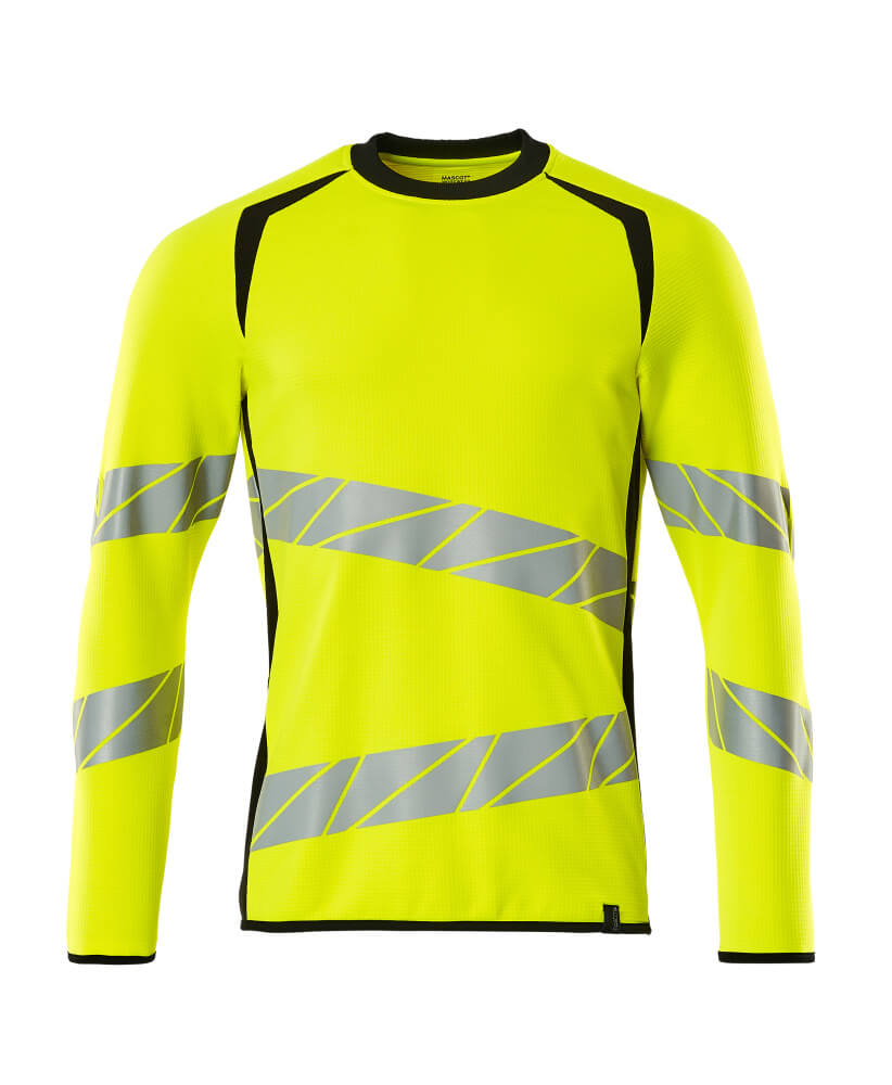 Mascot Accelerate Safe Modern Fit Sweatshirt #colour_hi-vis-yellow-black