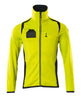 Mascot Accelerate Safe Microfleece Jacket with Half Zip #colour_hi-vis-yellow-dark-navy