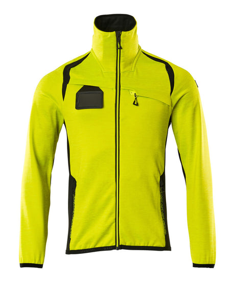 Mascot Accelerate Safe Microfleece Jacket with Half Zip #colour_hi-vis-yellow-black