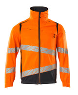 Mascot Accelerate Safe Work Jacket with Stretch Zones #colour_hi-vis-orange-dark-navy