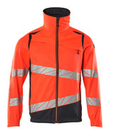 Mascot Accelerate Safe Work Jacket with Stretch Zones #colour_hi-vis-red-dark-navy