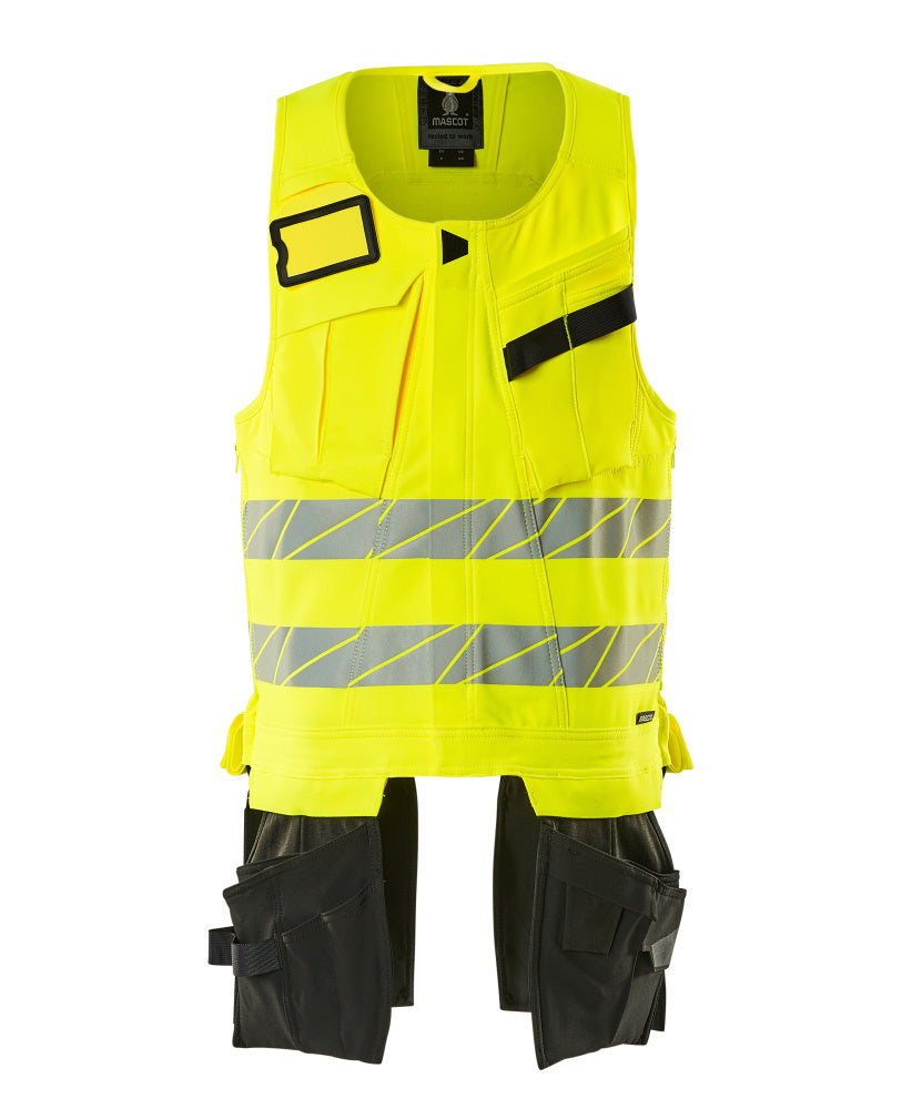 Mascot Accelerate Safe Ultimate Stretch Tool Vest #colour-hi-vis-yellow-black