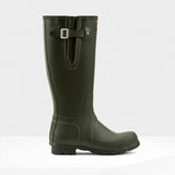 Hunter Original Men's Tall Side Adjustable Dark Olive Wellington Boots#colour_dark-olive