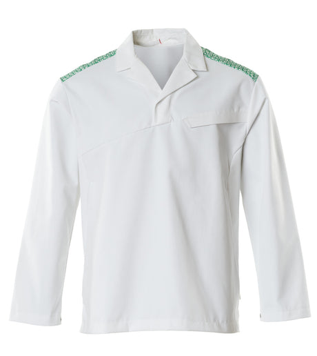 Mascot Food & Care Smock #colour_white-grass-green