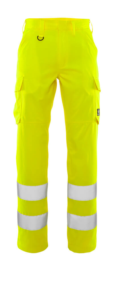 Mascot Safe Light Thigh Pocket Trousers #colour_hi-vis-yellow