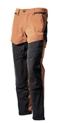 Mascot Customized Stretch Trousers with Kneepad Pockets - Nut Brown/Black #colour_nutbrown-black