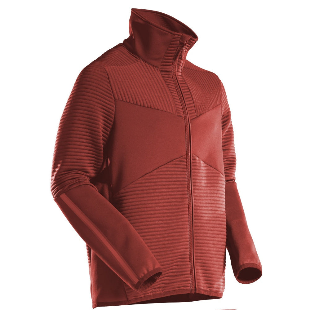 Mascot Customized Microfleece with Zipper #colour_autumn-red