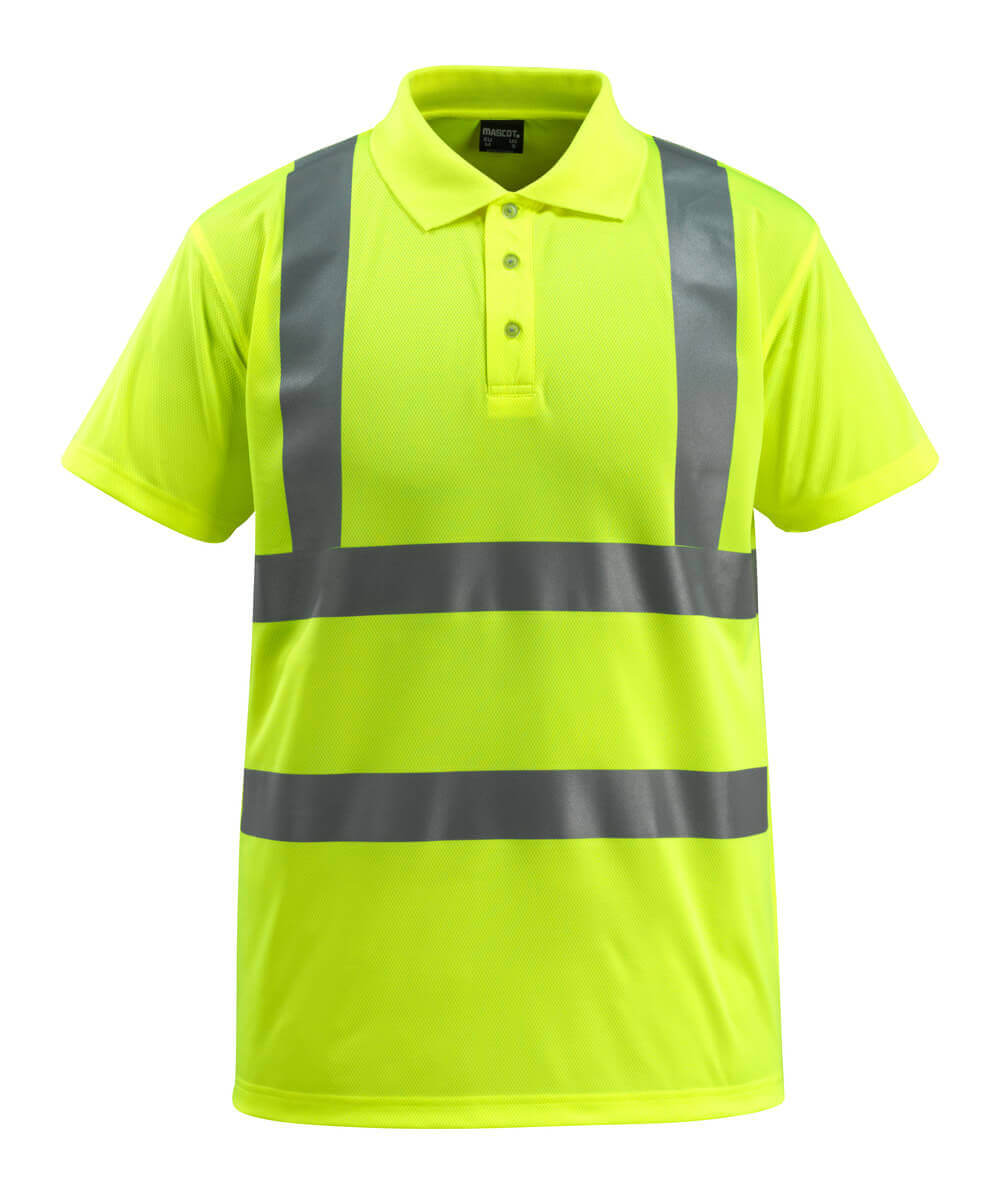 Mascot Safe Light Bowen Polo Shirt #colour_hi-vis-yellow