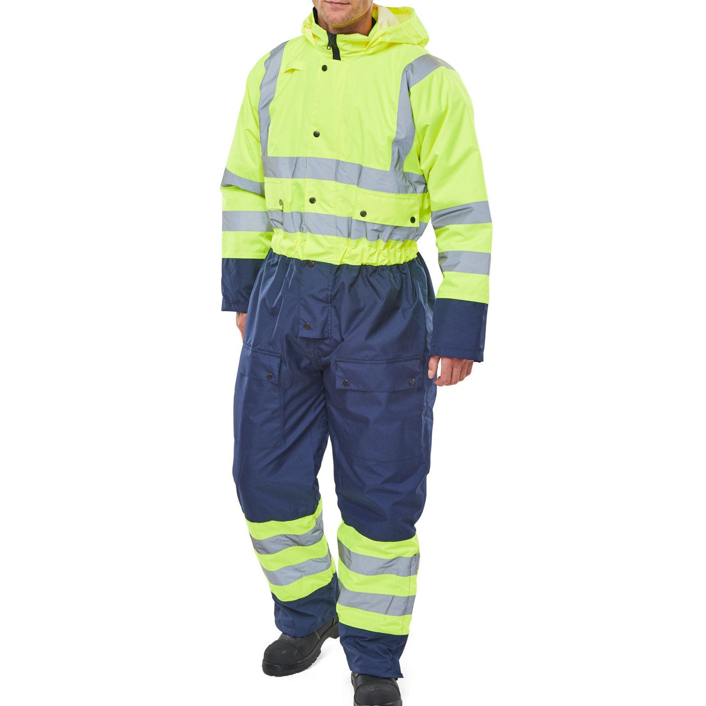 Beeswift Two Tone Hiviz Thermal Waterproof Coverall