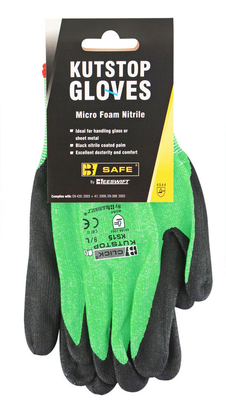 Bsafe Kutstop Micro Foam Nitrile Glove Green