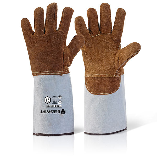 Beeswift H/Q Heat Resistant Gauntlet Brown