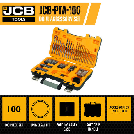 JCB Tools 100 Piece Drill Bit Accessory Set