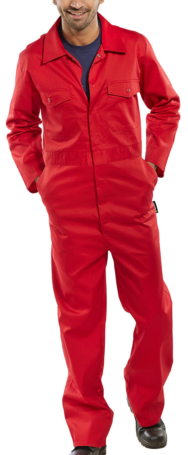 Beeswift Click Boiler Suit Red