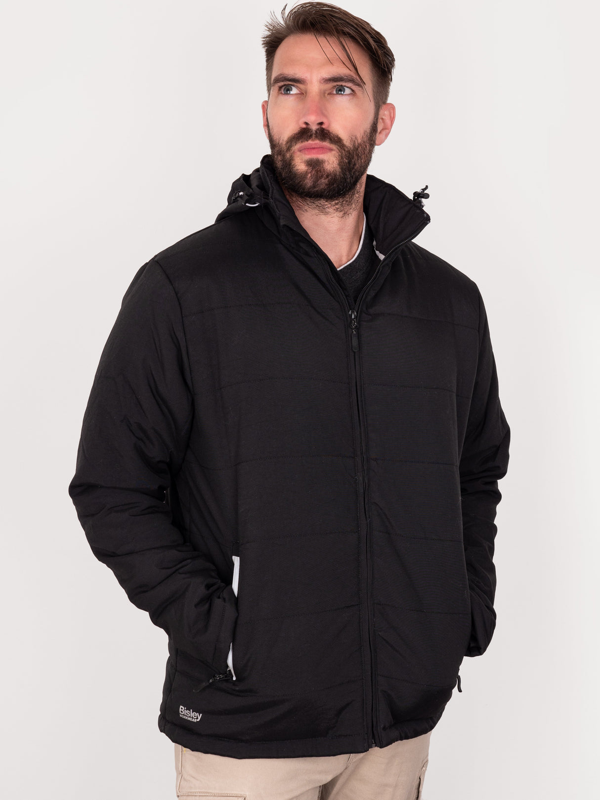 Bisley Puffer Jacket with Adjustable Hood