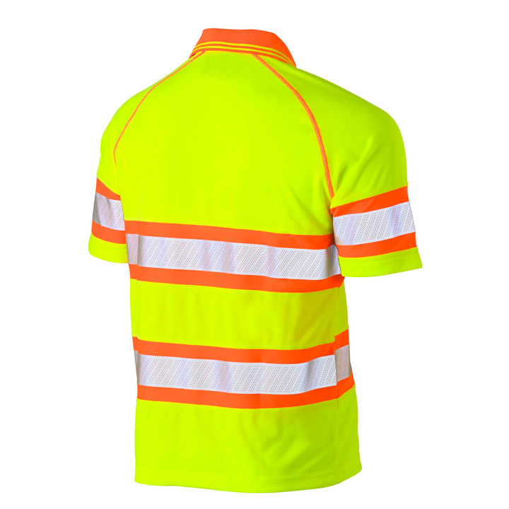 Bisley Taped Double Hi-Vis Mesh Polo Shirt