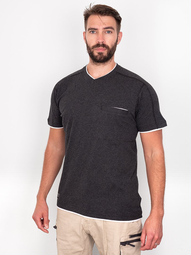 Bisley Flex & Move Cotton V-Neck T-Shirt