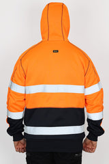 Bisley Taped Hi Vis Front Zip Fleece Hoodie