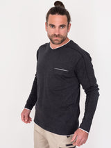 Bisley Flex & Move Long Sleeve Cotton V Neck T-Shirt