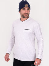 Bisley Flex & Move Long Sleeve Cotton V Neck T-Shirt