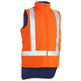 Bisley Taped Hi-Vis Puffer Vest with "X" Back Taping