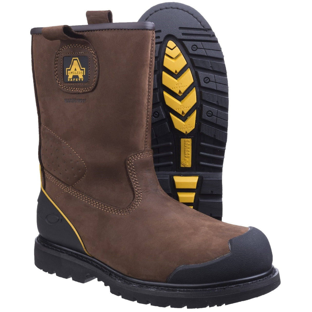 Amblers Safety Goodyear Welted Waterproof Pull On Industrial Safety Boots