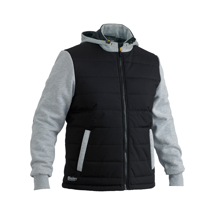 Bisley Flex & Move Contrast Puffer Fleece Hooded Jacket